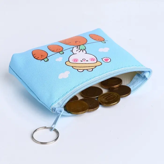 Кошелёк детский &laquo;Милые зверята&raquo;, монетница, на молнии, МИКС