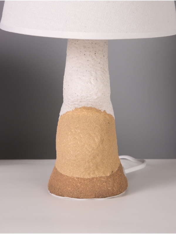 Лампа настольная Лампа настольная "Гряда" 1х40Вт Е27 бежевый/белый 20х20х32см