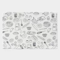 Салфетки сервировочные на стол Доляна Kitchen, 4 шт., 45&times;30 см, белые