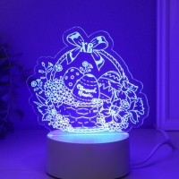 Светильник "Пасхальная корзинка" LED RGB от сети RISALUX 9,5х17х16,3 см