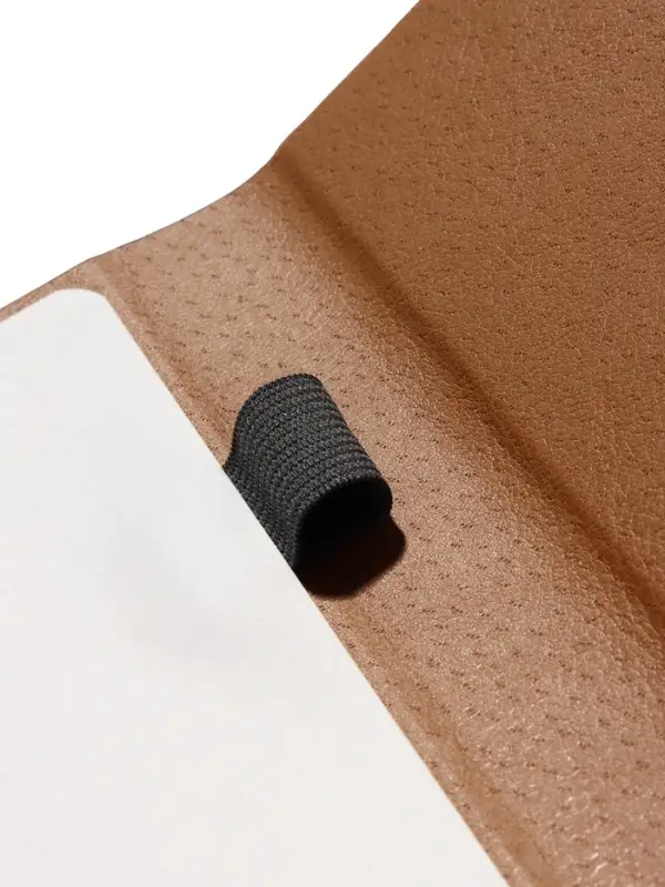 Ежедневник недатированный формат А5, с клапаном, 112л, линия, пвх, Черный Ежедневник недатированный формат А5, с клапаном, 112л, линия, пвх, Черный