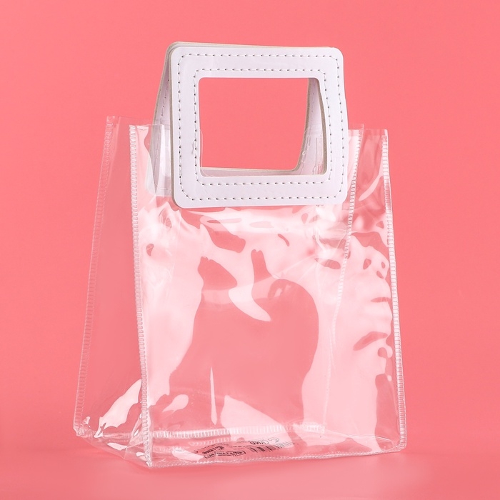 Пакет подарочный из ПВХ, белый, 17 х 15 х 8 см Пакет подарочный из ПВХ, белый, 17 х 15 х 8 см