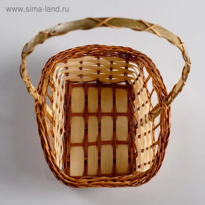 Плетёные корзины для хранения Corda, бамбук, круглые, с ручками, набор 3 шт.