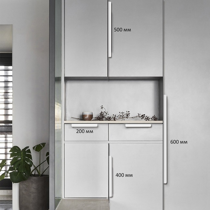 Ручка торцевая CAPPIO RP100WH, L=200 мм, цвет белый, 4 шт. Ручка торцевая CAPPIO RP100WH, L=200 мм, цвет белый, 4 шт.