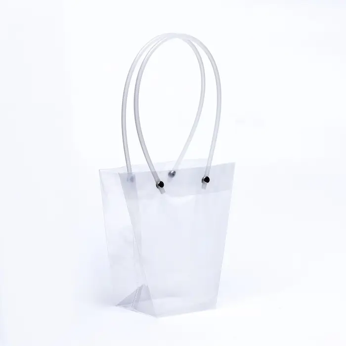 Сумка для цветов прозрачная влагостойкая, 16&times;8 - 8&times;8 - 16 см