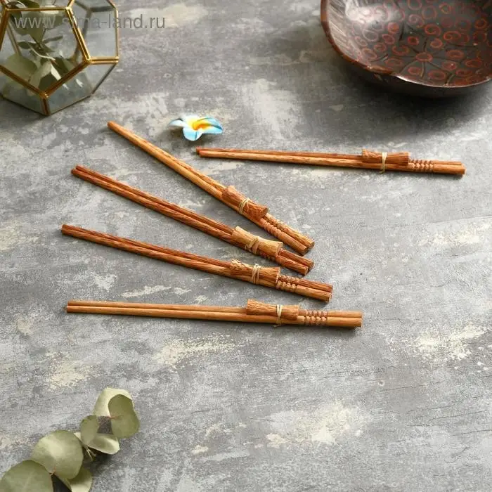 Палочки китайские «Трапеза», 5 пар, 23×7.5×1.5 см, кокос Палочки китайские «Трапеза», 5 пар, 23×7.5×1.5 см, кокос