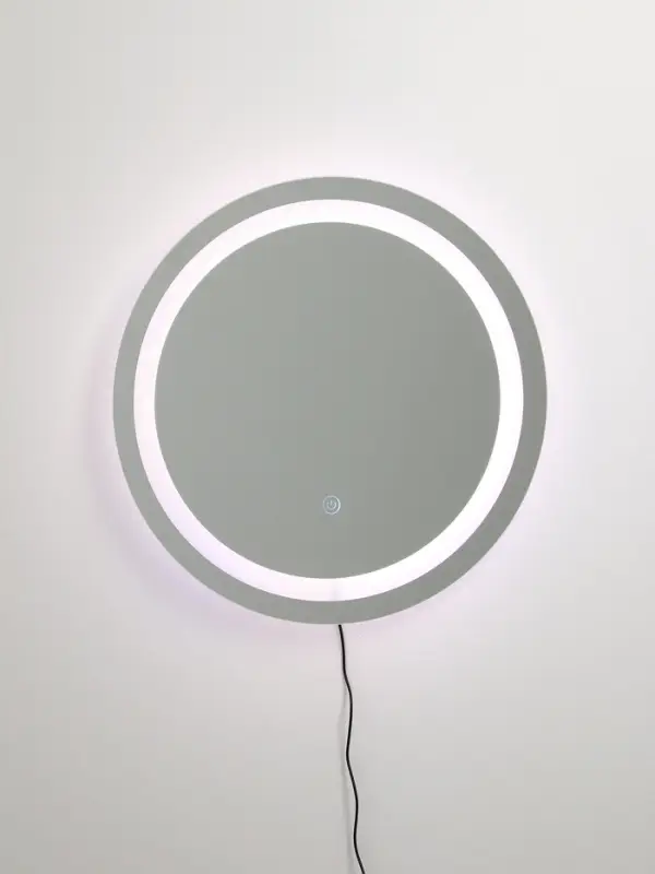 Зеркало интерьерное настенное, с подсветкой, с сенсорной кнопкой, 50&times;50 см