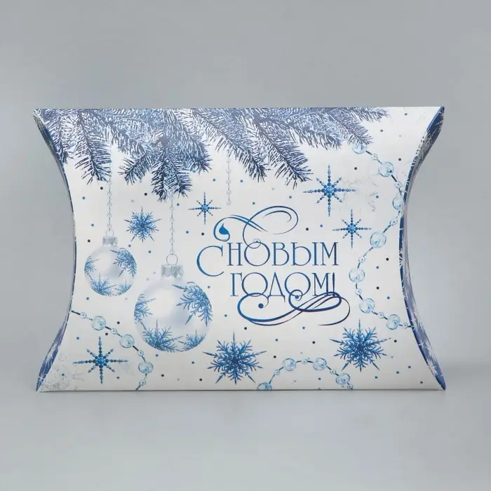 Коробка новогодняя складная фигурная «С Новым годом!», снежинки, 19 х 14 х 4 см Коробка новогодняя складная фигурная «С Новым годом!», снежинки, 19 х 14 х 4 см