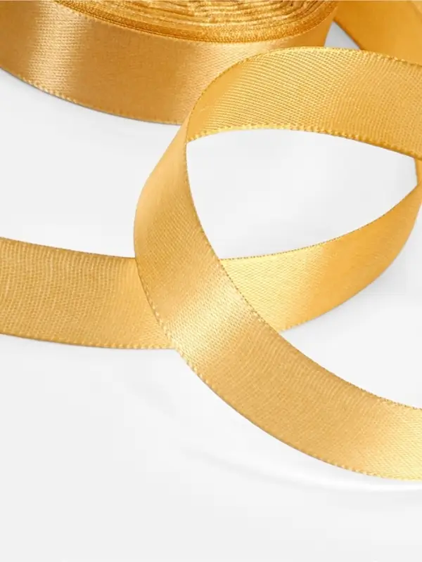 Лента атласная, 20 мм, 23&plusmn;1 м, золотисто-бежевая №186