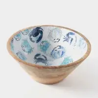 Салатник &laquo;Крабы&raquo;, 25&times;25&times;10 см, дерево манго