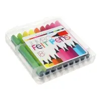 Фломастеры 18 цветов BRIGHT COLORS JUMBO, утолщенные, в пластиковом пенале