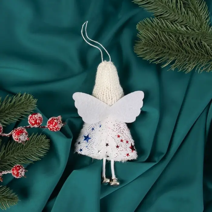 Мягкая подвеска Мягкая подвеска "Алиса" звезда, 13х6 см, бело-розовый