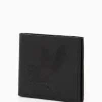 Портмоне мужское без застёжки, отдел для купюр, монет и карт, чёрное