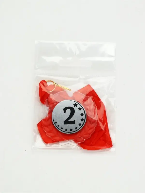 Медаль призовая &laquo;2 место&raquo;, на ленте