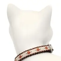 Ошейник для кошек &laquo;Пижон. По-полюшку&raquo;, 30&times;1 см, с бубенчиком, полиэстер, коричневый