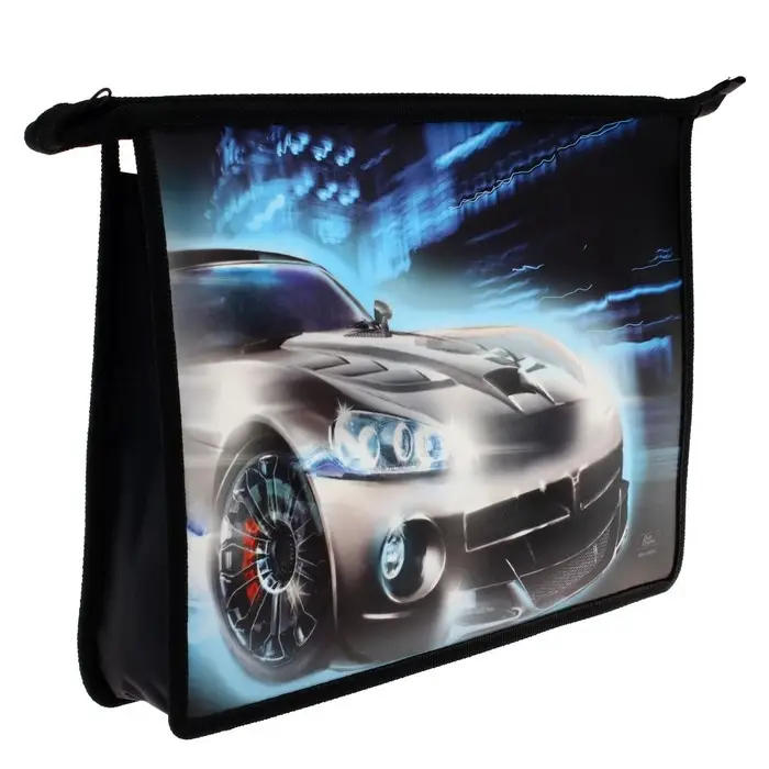 Папка для тетрадей А4, 325 х 230 х 55 мм, молния сверху, пластиковая, ПМ-А4-29 Calligrata Папка для тетрадей А4, 325 х 230 х 55 мм, молния сверху, пластиковая, ПМ-А4-29 Calligrata "Авто"