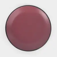 Десертная тарелка Доляна &laquo;Ваниль&raquo;, d=19.5 см, керамика, бордовая
