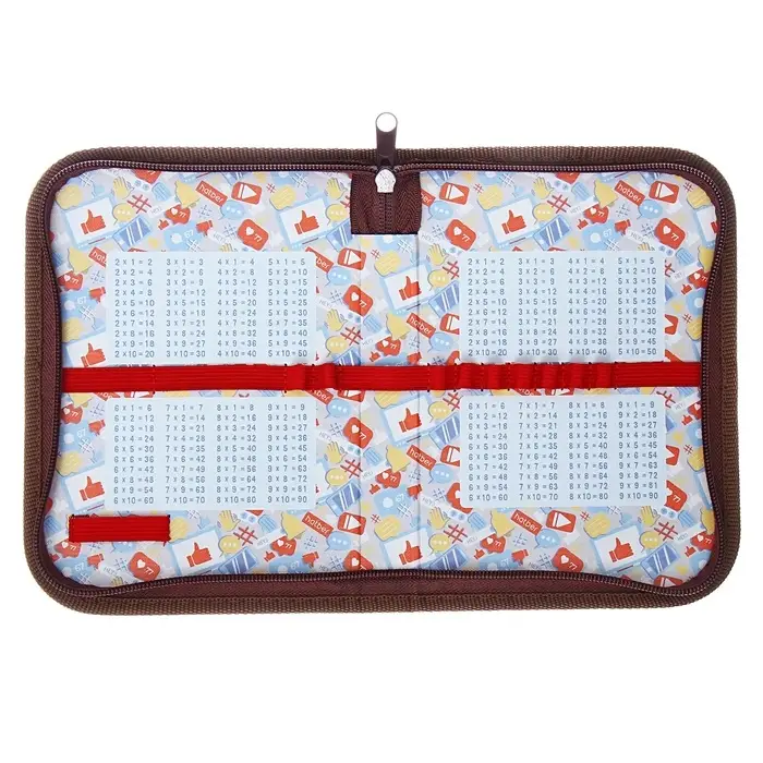 Пенал 1 секция 130 х 190 мм, Hatber Пенал 1 секция 130 х 190 мм, Hatber "От Кутюр", ламинированный картон, бежевый/красный (объёмный 3D-рисунок) NPn_44030