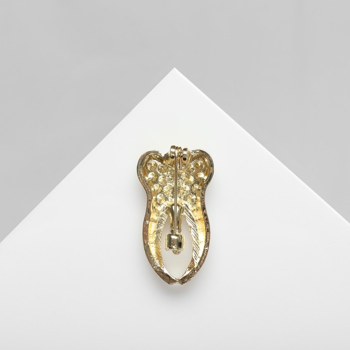 Брошь «Зуб», цвет белый в золоте Брошь «Зуб», цвет белый в золоте