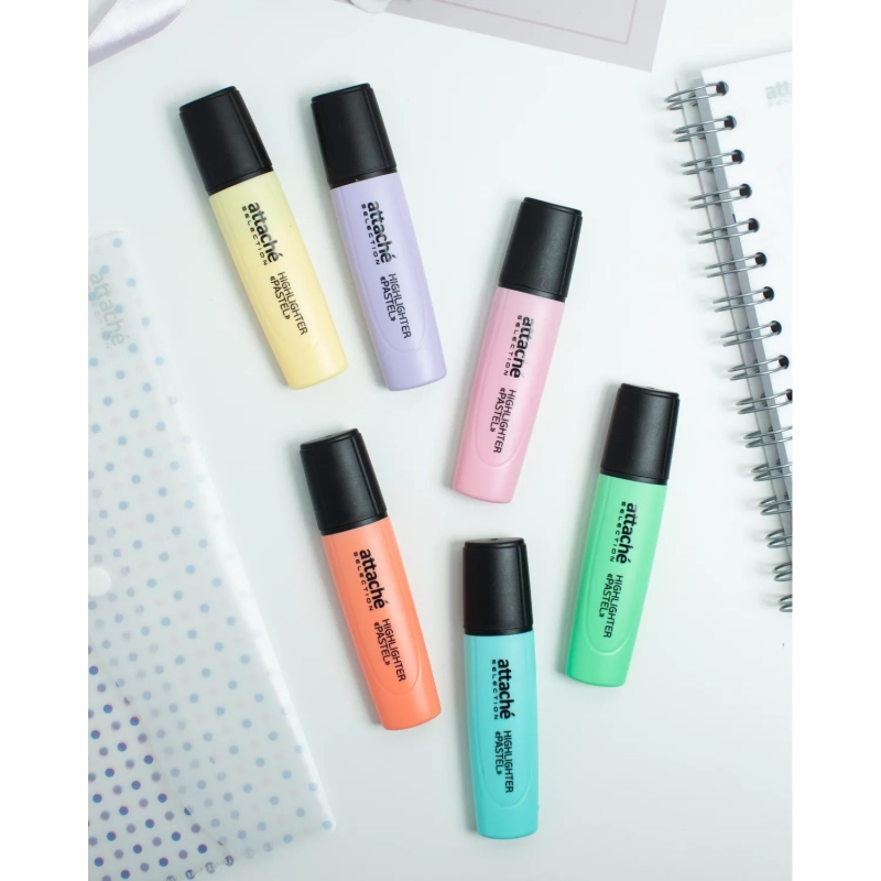 Маркер текстовыделитель Attache Selection Pastel 1-5 мм розовый