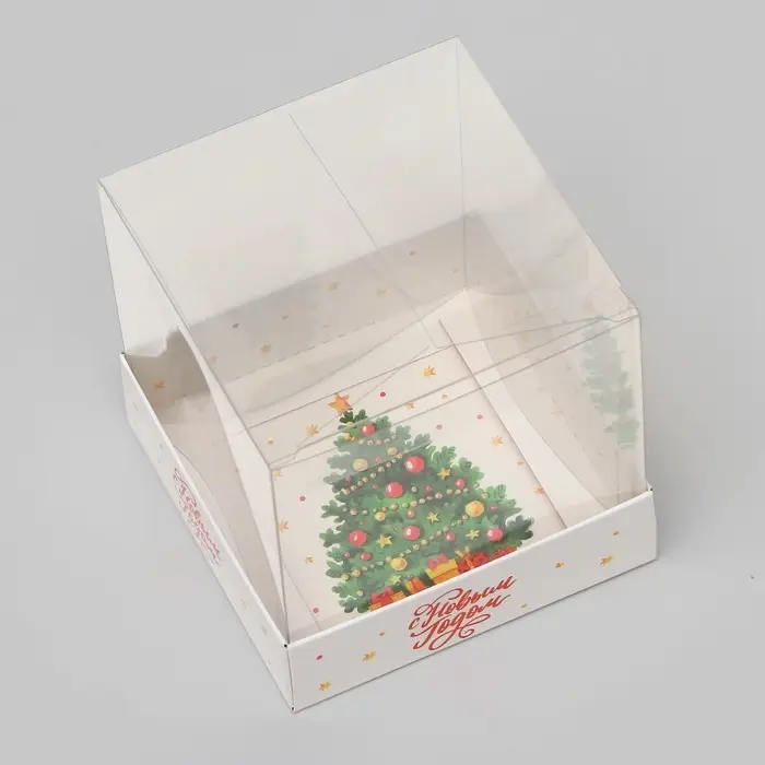 Коробка для кондитерских изделий «С Новым годом», 10×10×10 см