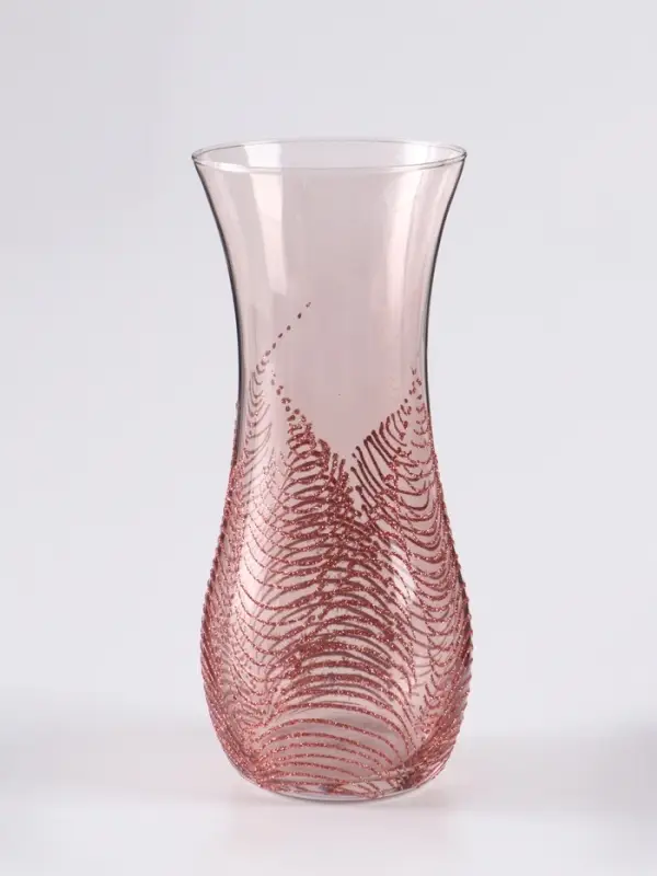 Ваза «Тодес» волна, h=26 см, стекло, светло-розовая Ваза «Тодес» волна, h=26 см, стекло, светло-розовая
