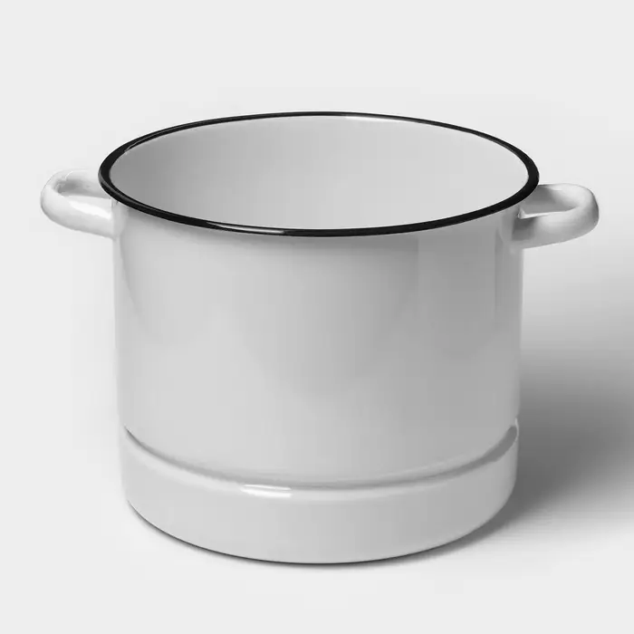 Мантоварка - позница, 9 л, 3 вставки, эмалированная, цилиндрическая, белая