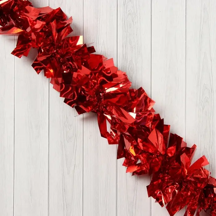 Мишура новогодняя «Зимнее волшебство. Праздничные блики», d-9 см, 200 см, красный Мишура новогодняя «Зимнее волшебство. Праздничные блики», d-9 см, 200 см, красный