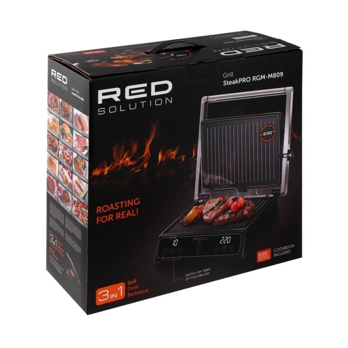 Гриль электрический RED Solution SteakMaster RGM-M809, 2000 Вт, 36.5x33 см Гриль электрический RED Solution SteakMaster RGM-M809, 2000 Вт, 36.5x33 см
