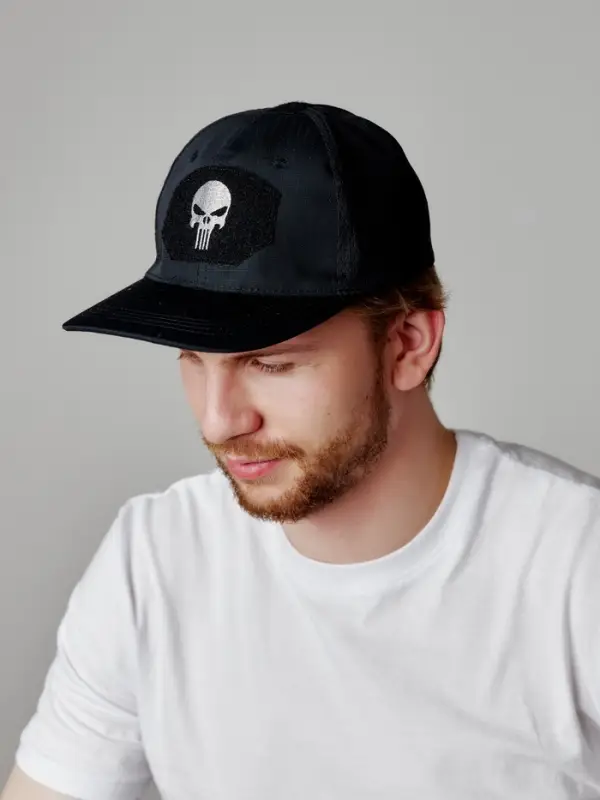 Кепка тактическая Storm tactic с липучкой, сеткой, черная