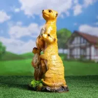 Садовая фигура из гипса &laquo;Сурикаты&raquo;, 36.5&times;14&times;22 см