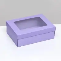 Коробка подарочная складная, упаковка, &laquo;Лавандовая&raquo;, с окном 21&times;15&times;7 см