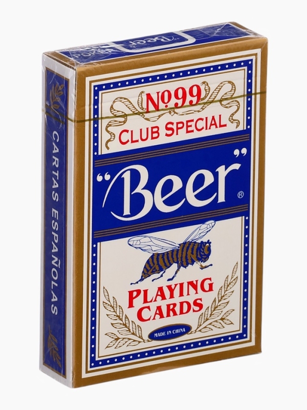 Карты игральные 54 шт Beer, карта 5.7 х 8.7 см, синяя рубашка, 280 г Карты игральные 54 шт Beer, карта 5.7 х 8.7 см, синяя рубашка, 280 г