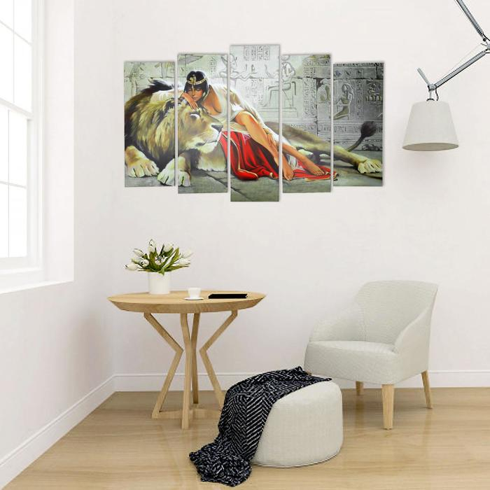 Модульная картина  Модульная картина "Царь и царица"  80х25, 71х25, 71х25, 63х25,63х25,  125*80 см