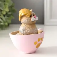 Фигура "Котик в чашке" 10х9х7.5 см