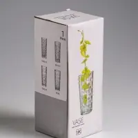 Ваза настольная стекло "Геометрия" диагональ, 15,5х5,5 см, прозрачный