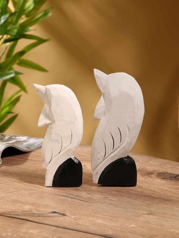 Сувенир интерьерный "Совы" дерево (набор 2 штуки)