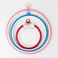 Пяльцы для вышивания с подвесом, d=12/17/21 см, 3 шт., разноцветные