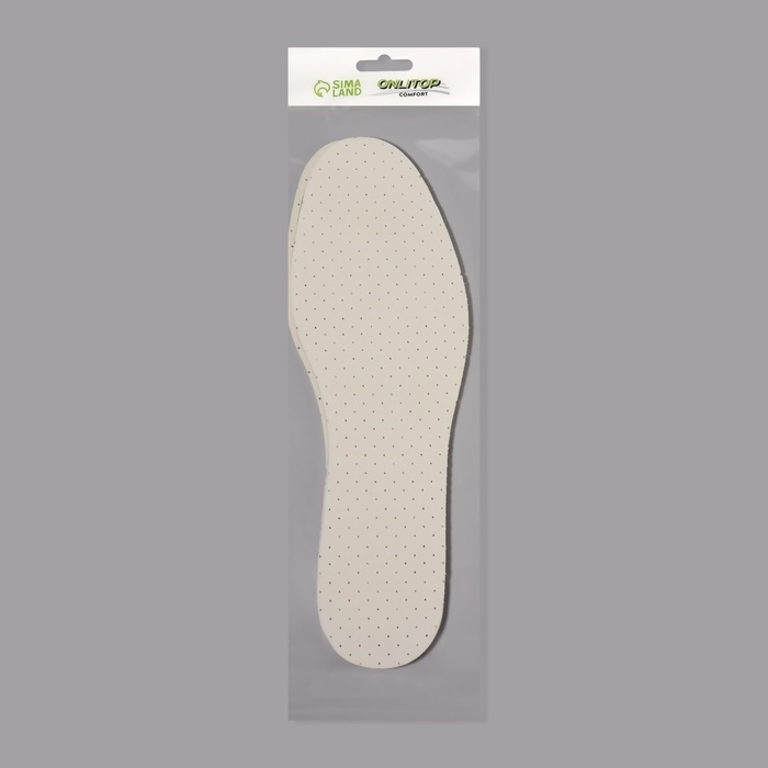 Стельки для обуви, универсальные, двухслойные, дышащие, р-р RU до 47 (р-р Пр-ля до 47), 29,5 см, пара, цвет белый Стельки для обуви, универсальные, двухслойные, дышащие, р-р RU до 47 (р-р Пр-ля до 47), 29,5 см, пара, цвет белый