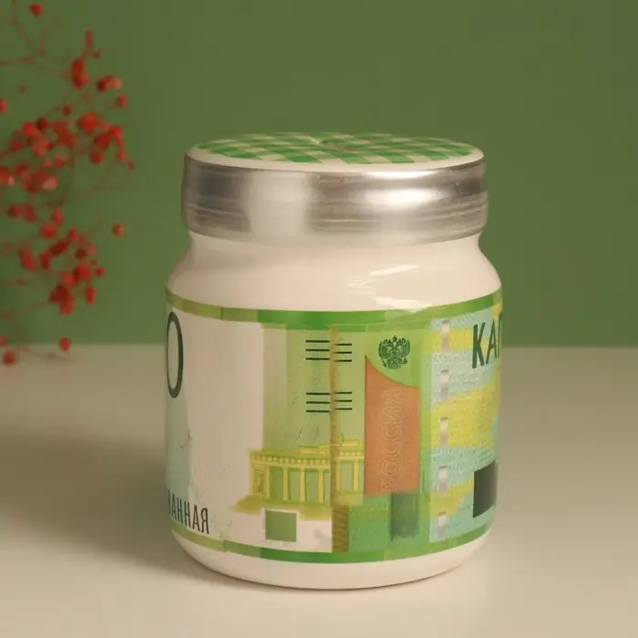 Копилка для денег &laquo;Банка. Капуста консервированная&raquo;, керамика, 11.5&times;11.5&times;14.3 см