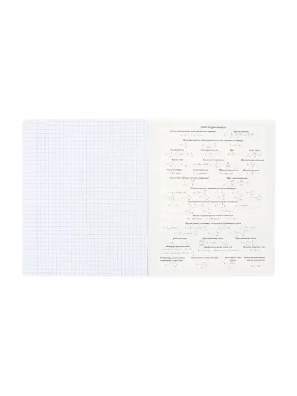 Предметная тетрадь по физике Hatber &laquo;Буквица&raquo;, 48 листов, в клетку, со справочным материалом, обложка из мелованного картона