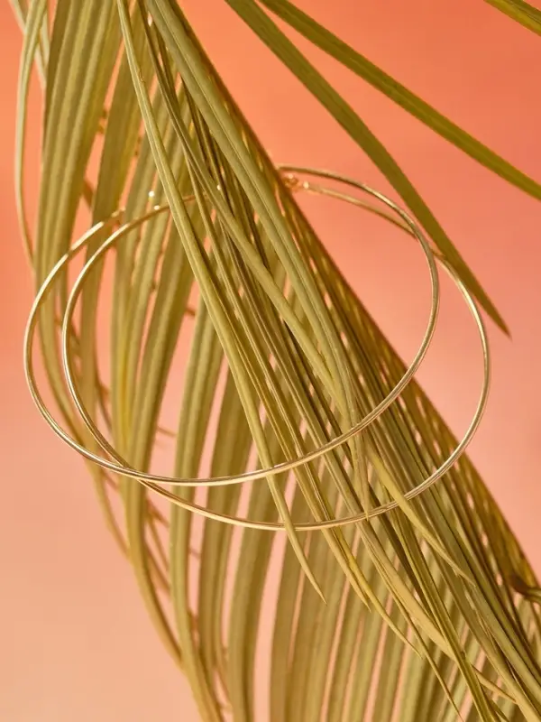 Серьги кольца QF &laquo;Классика&raquo;, d=10 см, цвет золото