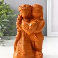 Фигура «Оберег неразлучники», 14×8×5.5 см, красная глина
