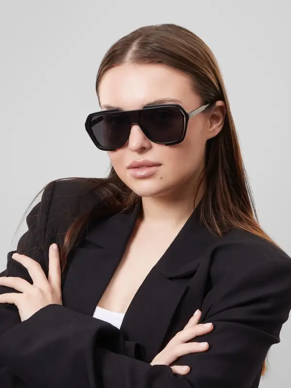 Очки солнцезащитные &laquo;OneSun. Маска&raquo;, uv 400, линза 4.5&times;5.8 см, чёрный