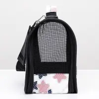 Сумка - переноска &laquo;Звёзды&raquo;, размер S, 37.5&times;17&times;22 см, каркасная, белая