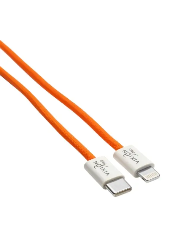 Кабель VIXION PRO VX-06i, Type-C -Lightning, 60 Вт, 3 А, 1 м, оранжевый