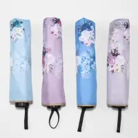 Зонт механический &laquo;Цветочный букет&raquo;, эпонж, 4 сложения, 8 спиц, R=48/56 см, d=96 см, МИКС