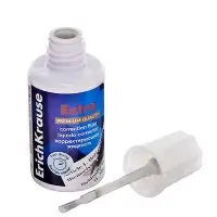 Корректирующая жидкость 20 мл, ErichKrause Extra, на основе растворителя, кисть