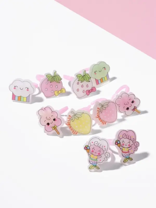 Кольцо детское Выбражулька «Зверюшки», форма МИКС, безразмерное, цвет МИКС Кольцо детское Выбражулька «Зверюшки», форма МИКС, безразмерное, цвет МИКС