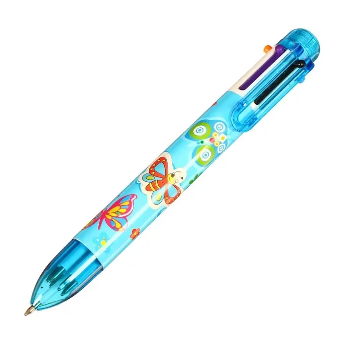 Ручка шариковая Calligrata, автоматическая, 6-цветная, корпус с рисунком, МИКС